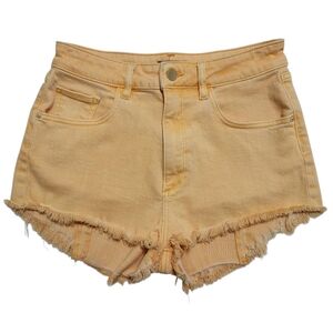 DL1961 | Emilie High Rise Vintage Cheeky Cutoff Jean Shorts in Peach Frayed